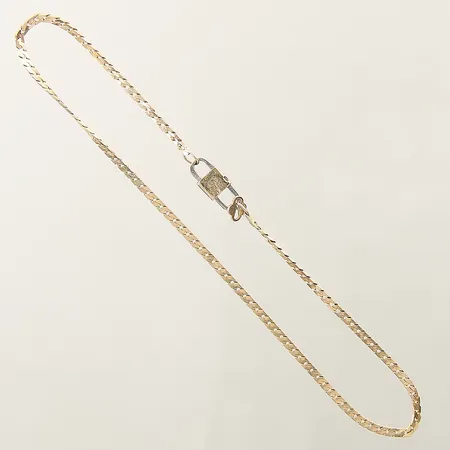 Armband längd 24cm bredd 1,8mm, ojämnheter 14K Vikt: 2,5 g