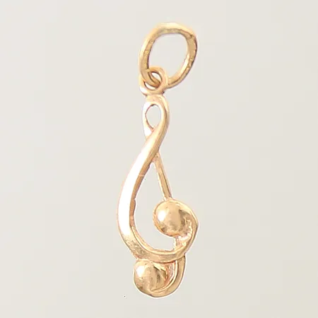 Hänge G-klav 20x6mm 18K  Vikt: 0,4 g