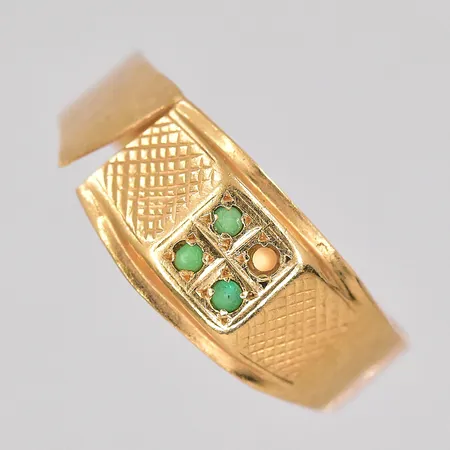 Klackring stl:20¾ sprucken trasig skena sten saknas 18K Vikt: 1,5 g