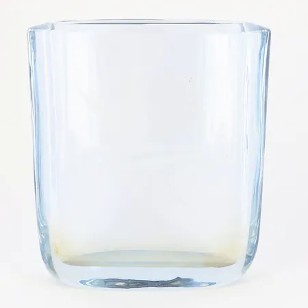 Glasvas Strömbergshyttan med motiv av fåglar, klarglas, höjd:17,5, bredd:16cm, små repor. Vikt: 0 g Skickas med paket.