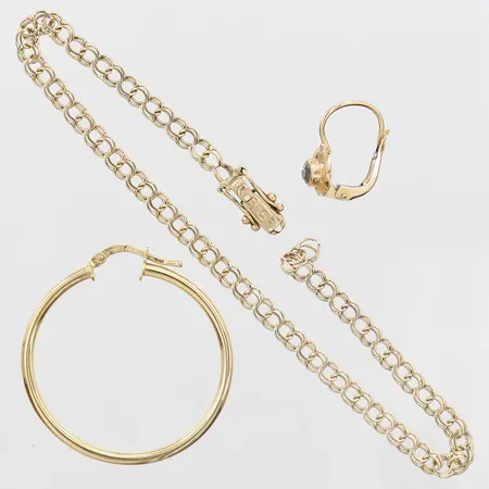 Diverse guld defekt, sten, 18K  Vikt: 5,5 g