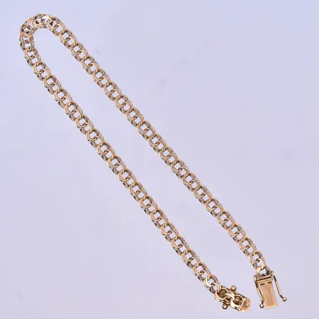 Armband Bismarck längd 19 cm, bredd 4 mm 18K. Vikt: 4,9 g