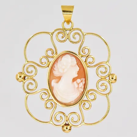 Hänge Kamé längd 36mm bredd 30mm 18K Vikt: 3,6 g