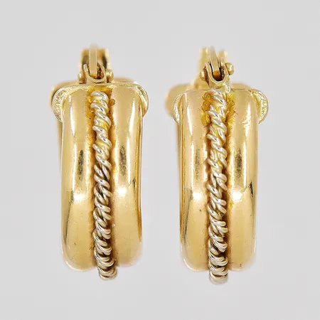 Örhängen Ø 17,5mm bredd 6,2mm 14K Vikt: 5,8 g