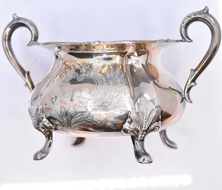 Sockerskål höjd 7 cm, silver 830/1000. Vikt: 218,9 g