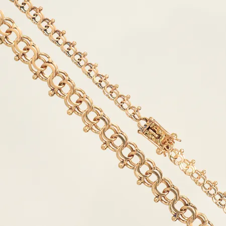 Halsband doserad Bismarck längd 44cm bredd 4-7mm, 14K 13,5g 