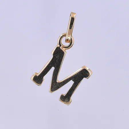 Hänge bokstav M längd 22 mm, bredd 11 mm 18K. Vikt: 1,2 g