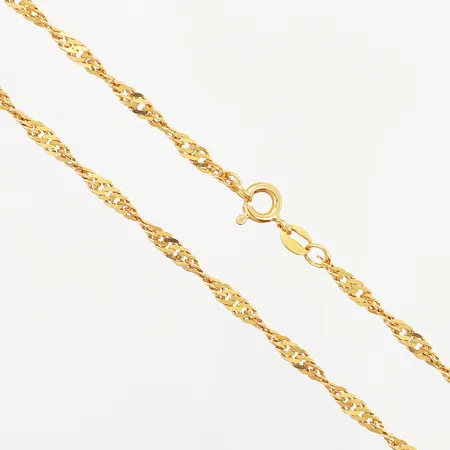 Kedja Singapore 61,5cm bredd: 3mm, 21K Vikt: 10,3 g