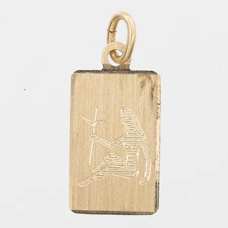 Hänge längd 22mm, bredd 10mm, hack i ögla, 18K Vikt: 0,9 g