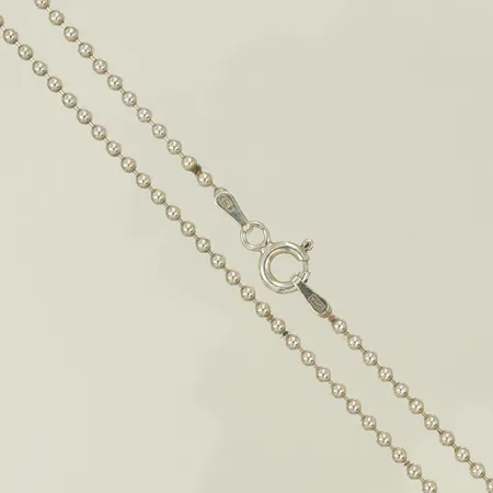 Halskedja kullänk längd 43cm bredd 2mm, silver 925/1000-delar 3,8g 