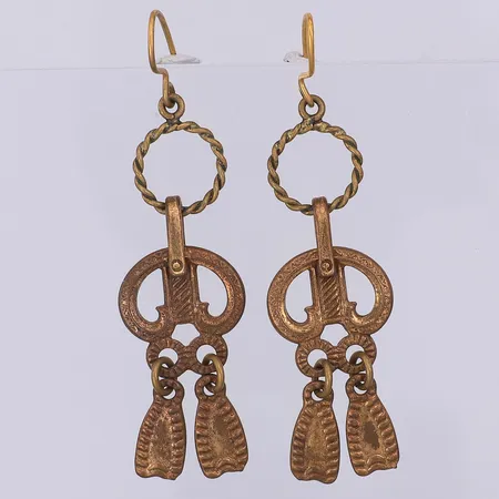 Bronsörhängen Kalevala Koru 60mm