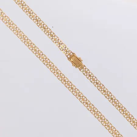 Collier X-länk med stav, längd 53cm, bredd 4,9-5mm, Jo´ans, 18K  Vikt: 12,9 g