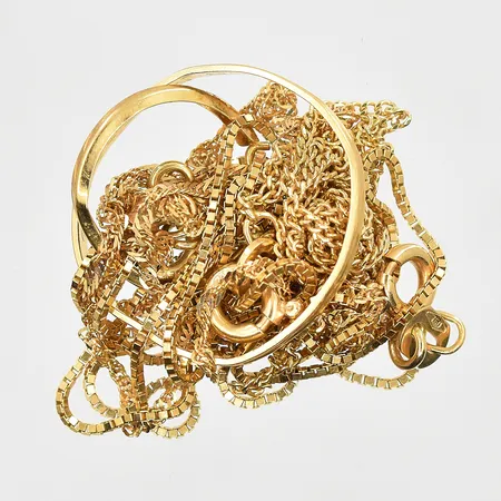 Diverse defekt guld, 18K. Vikt: 6,1 g
