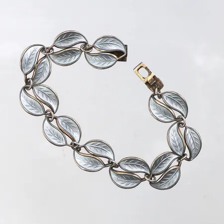 Armband David Andersen Oslo,längd ca 18 cm,bredd 13.2 mm,emalj/silver 925/1000. Vikt: 12,5 g