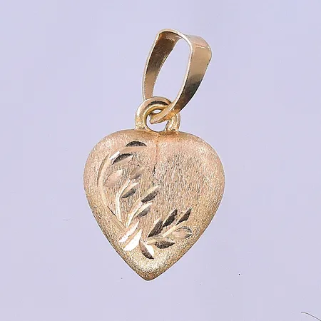 Hänge hjärta längd 17 mm, bredd 9 mm 18K. Vikt: 0,4 g