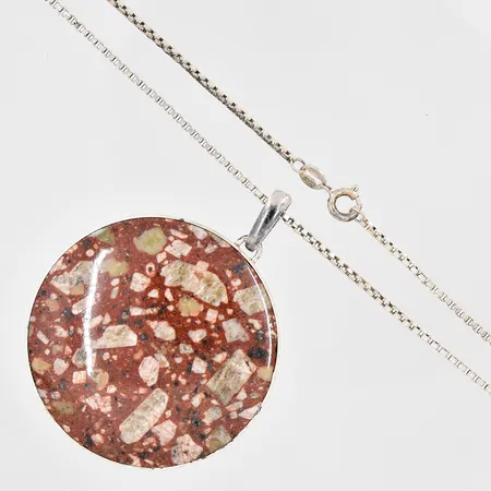 Kedja defekt 60cm hänge Ø 41mm silver 830/1000 Vikt: 28 g