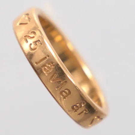 Ring stl 19¾, gravyr, 18K Vikt: 9,5 g