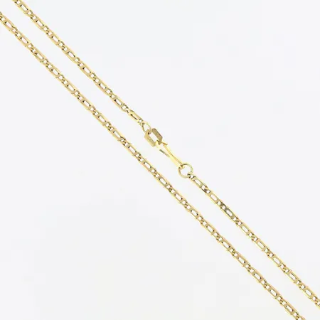 Halskedja längd ca:52cm, bredd 2mm, 14K  Vikt: 6,2 g