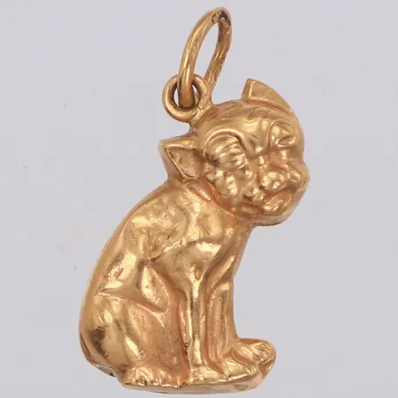 Hänge hund längd 19,5mm, bredd 10mm, 18K  Vikt: 1 g