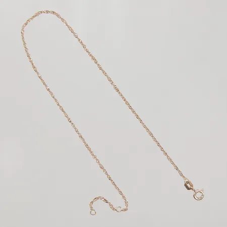Vristlänk Singapore ställbar längd 23-25cm bredd 1,5mm, Guldfynd, 18K,  Vikt: 1,2 g