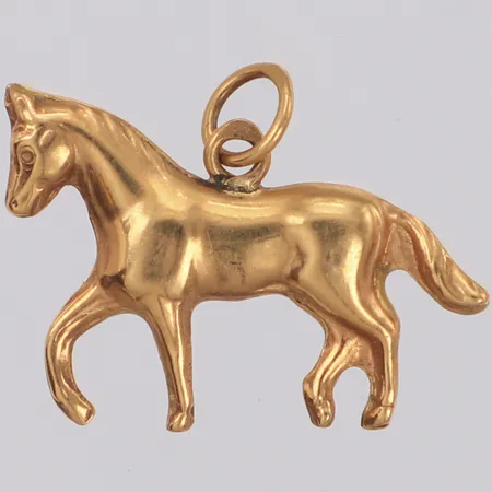 Hänge häst längd 16mm, bredd 20,5mm, 18K  Vikt: 1,2 g