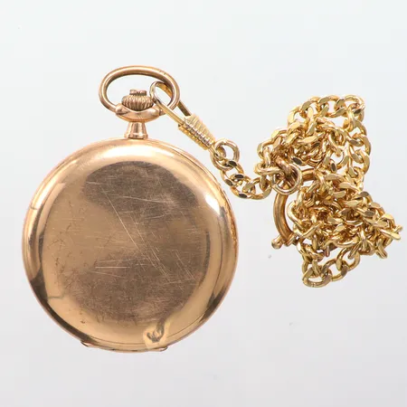 Fickur mellanlock metall går ej. klockkedja metall, 14k brutto Vikt: 84 g