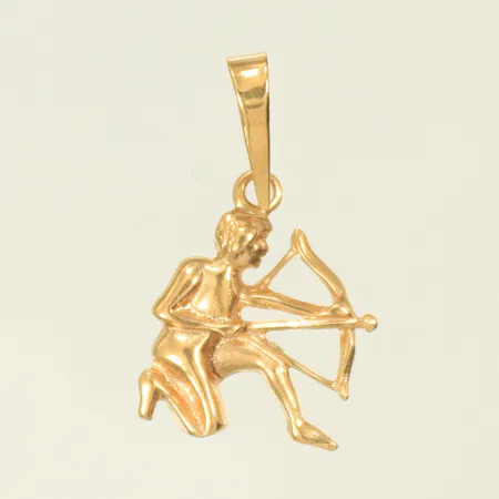 Hänge skytten 13x11mm exkl ögla, 18K 0,9g Vikt: 0,9 g