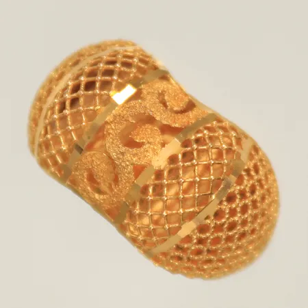 Ring stl 15½ bredd 2-12mm, vassa kanter, 21K 2,5g 