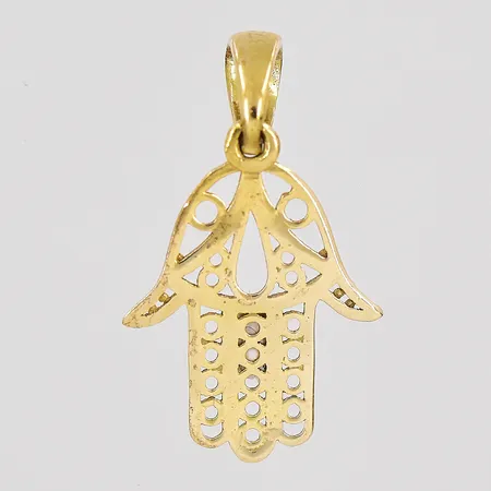 Hänge Fatimas hand längd 20mm inklusive ögla bredd 12,3mm 9K Vikt: 0,5 g