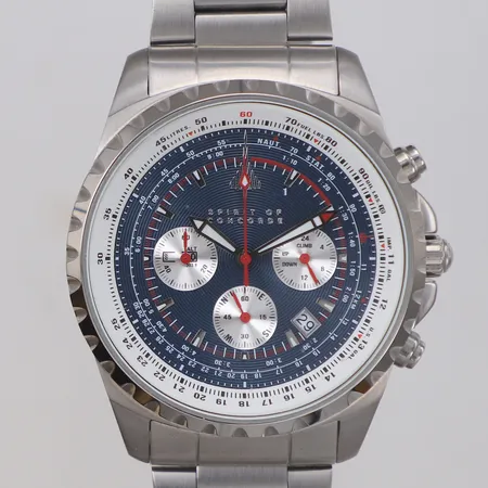 Herrur Spirit of Concorde, Ø46mm, quartz, stål, kronograf (återställer ej korrekt), datum, smärre bruksslitage, certifikat, box