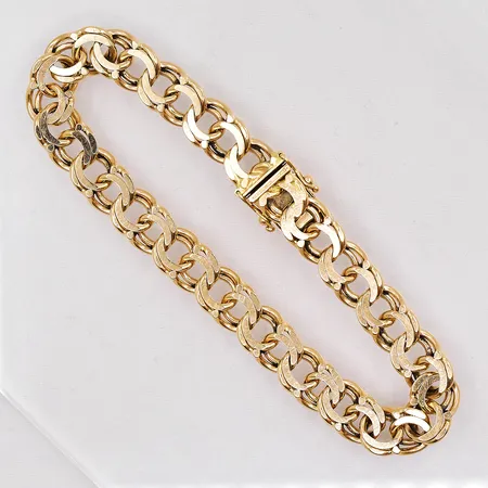 Armband Bismarck längd 19cm bredd 8,3mm 18K Vikt: 23,8 g