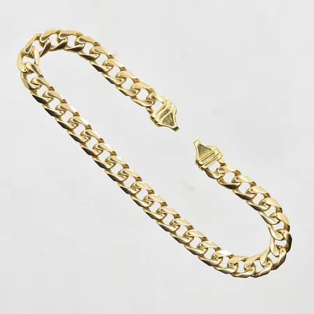 Armband Pansar längd 22 cm bredd 7 mm, defekt/saknar lås, 18K. Vikt: 28,2 g