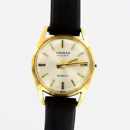 Damur Tärnan defekt krona 14K i boett, läderband