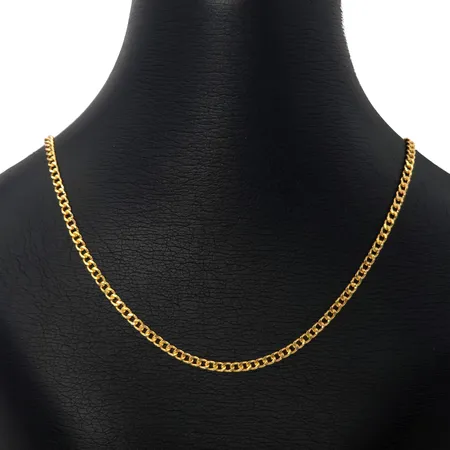 Halskedja Pansar, 18K guld, Guldfynd (GHA), ej massiv modell, längd 54,5 cm, bredd 3 mm, fint skick Vikt: 5,5 g