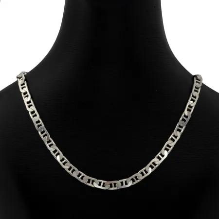 Halskedja Marinerlänk, silver 925/1000, Italien, längd 50,0 cm, bredd 5,5 mm Vikt: 27 g