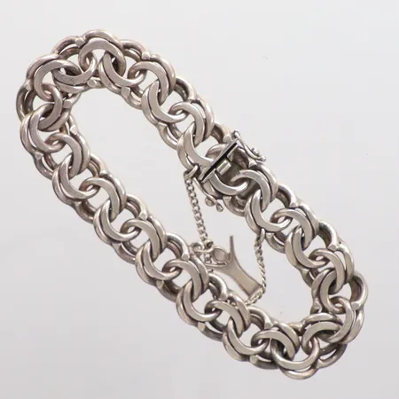 Armband Bismarck silver 830/1000 längd ca 20cm bredd 12,80mm Janson Guldvaru Ab Victor Lindesberg år 1984 Vikt: 53 g