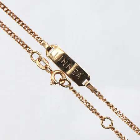 Armband med namngravyr "Linnea",Guldfynd AB,längd ca 14-16 cm,18k. Vikt: 2,5 g