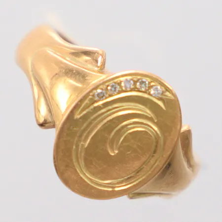 Klackring, Ø21mm,  18k Vikt: 14,2 g