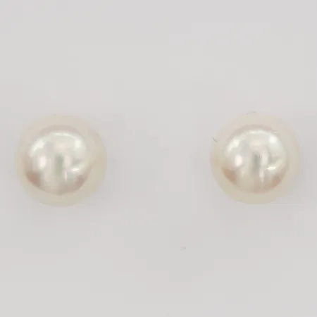 Örhängen med odlade pärlor Ø7mm, vitguld, 18K  Vikt: 1,7 g