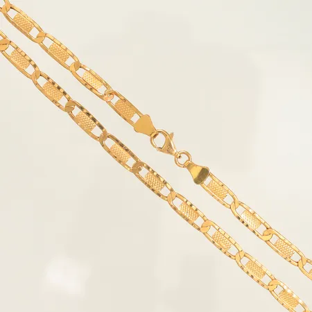 Halskedja längd 46,5, bredd 5mm, 21K, 14,2g Vikt: 14,2 g