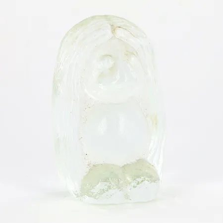 Skulptur Bergdala Glasbruk troll, höjd:9cm, klarglas.  Vikt: 0 g Skickas med paket.