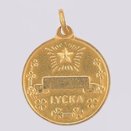 Hänge Lycka 21mm 18K Vikt: 2 g