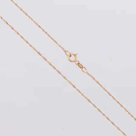 Kedja Singapore längd 49,5cm, bredd 1mm, 18K Vikt: 1,1 g