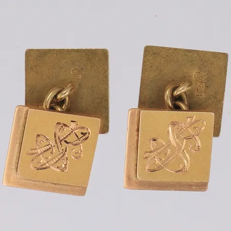 Skjortknappar, 13x12mm, ostämplade, 14K Vikt: 7,2 g