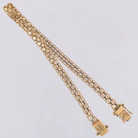 Armband 20,5cm X-länk, bredd:5mm, 18K Vikt: 7,3 g
