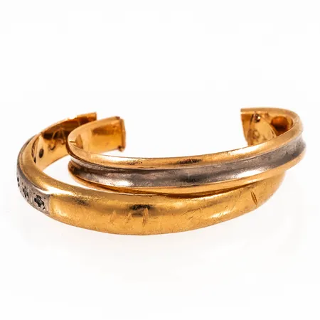 Två ringar uppklippta ringar 18K 6,5g.