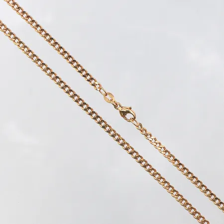 Collier Pansar,längd ca 50 cm,bredd 2.7 mm,18k. Vikt: 6,6 g