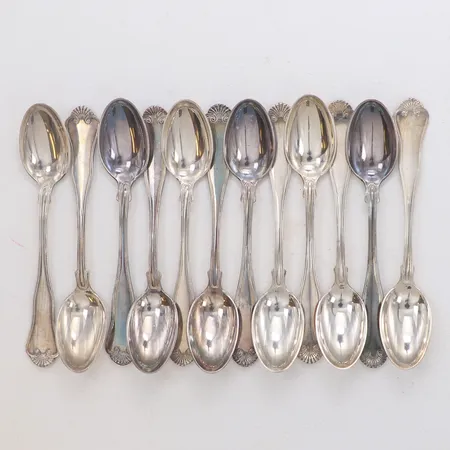 12 Mockaskedar längd 10cm Norge 830/1000 silver Vikt: 113,6 g