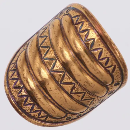 Ring Kalevala Koru Finland öppen skena, bredd 23mm, brons