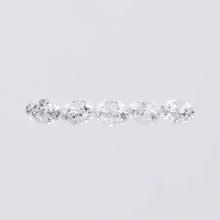 Lösa diamanter ca 5 x 0,06ct W-Cr/Si-P Vikt: 0 g